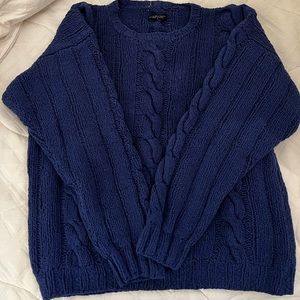 Vintage handwoven cable knit sweater
